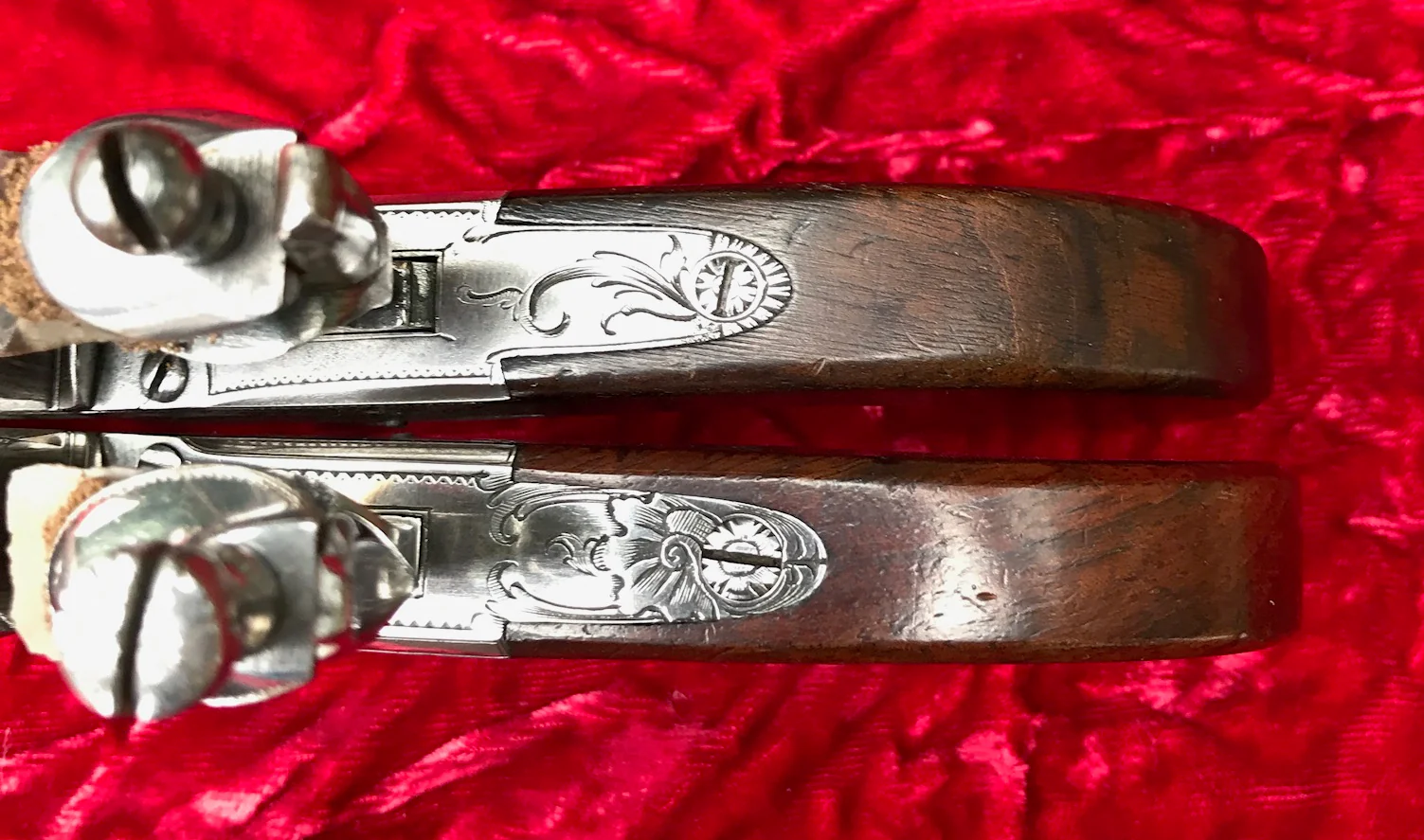 Wonderful Cased Pair of English Flintlock Box-Lock Pistol by HEYLIN, LONDON - Image 14
