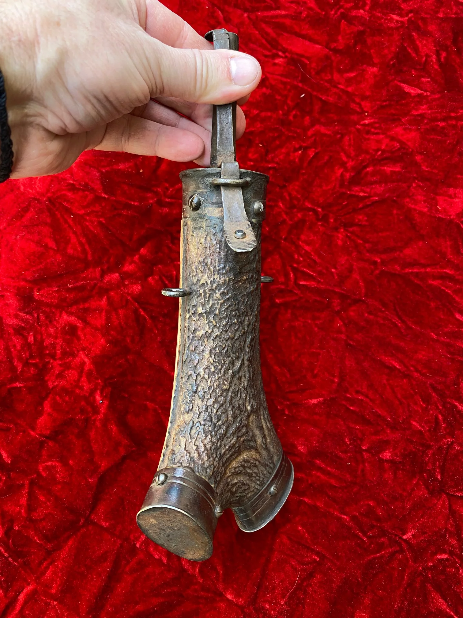 1579 Dated German/Austrian Wheellock Musketeer's Powder Flask - Image 5