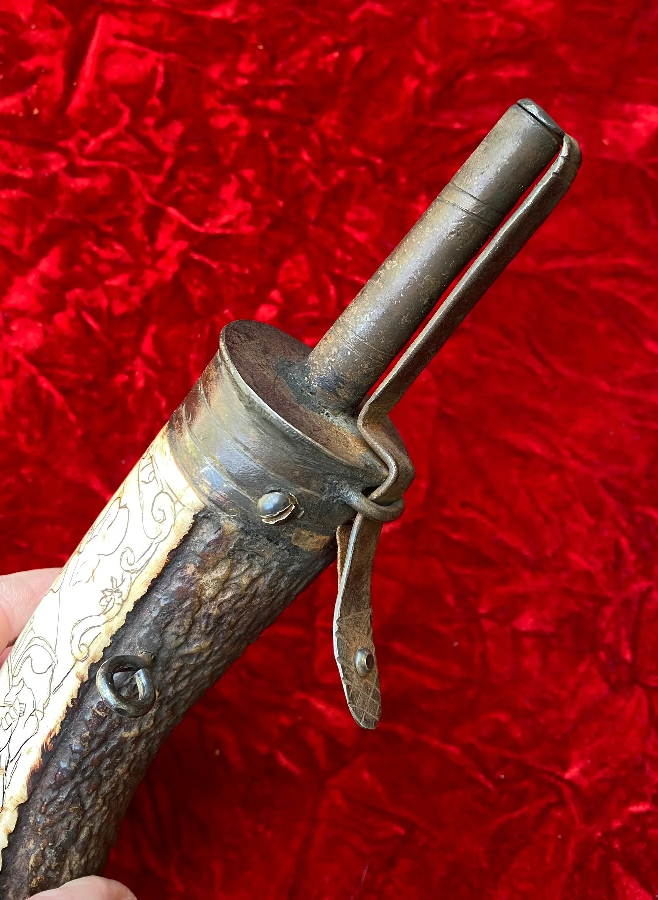 1579 Dated German/Austrian Wheellock Musketeer's Powder Flask - Image 8