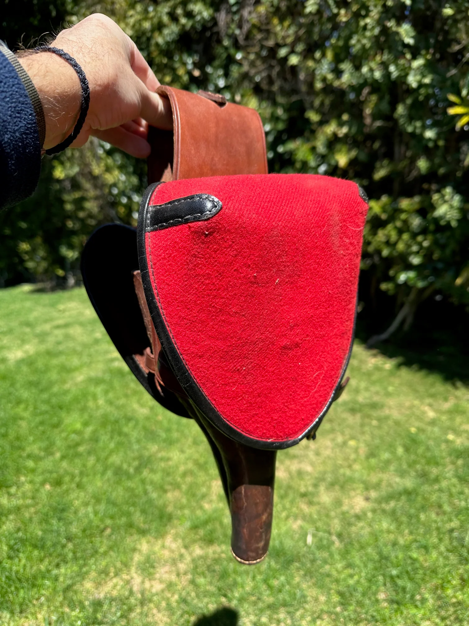 A Fine Restored Pair of Saddle Bucket Holsters for the Flintlock or Percussion Pistol. - Image 10