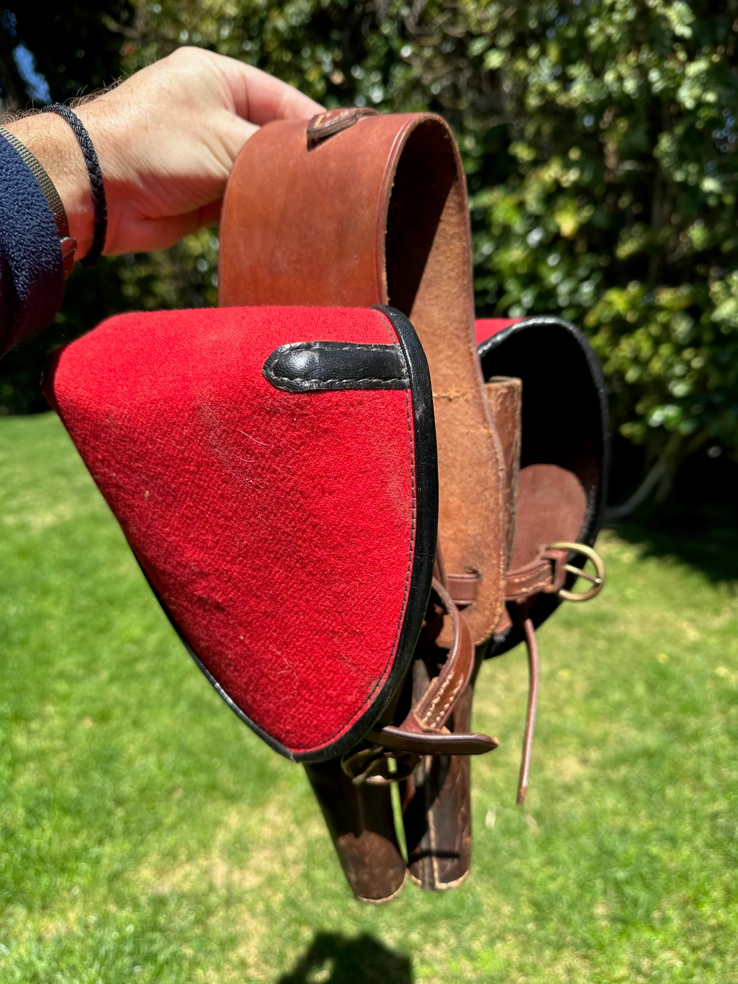 A Fine Restored Pair of Saddle Bucket Holsters for the Flintlock or Percussion Pistol. - Image 11