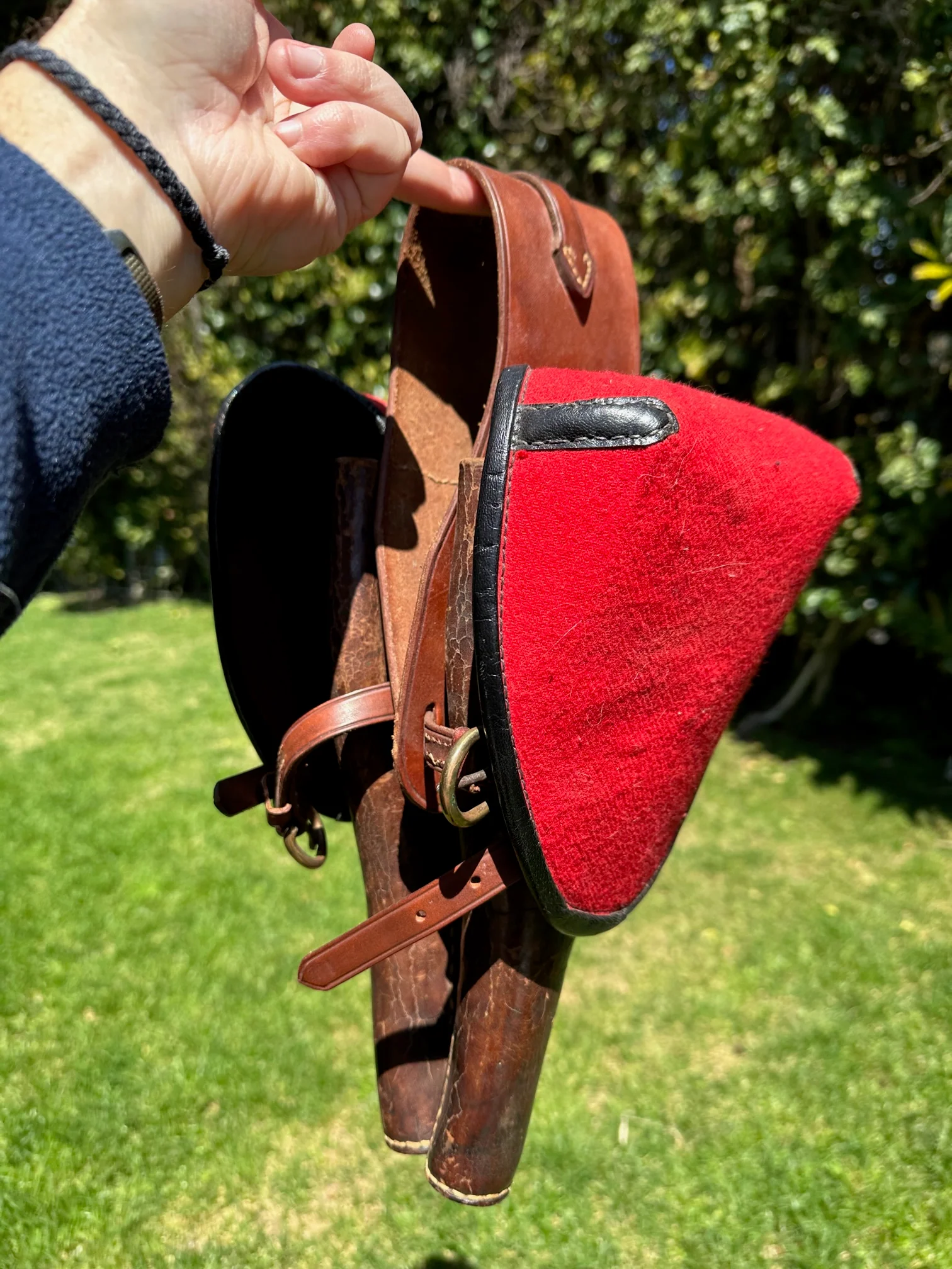 A Fine Restored Pair of Saddle Bucket Holsters for the Flintlock or Percussion Pistol. - Image 7