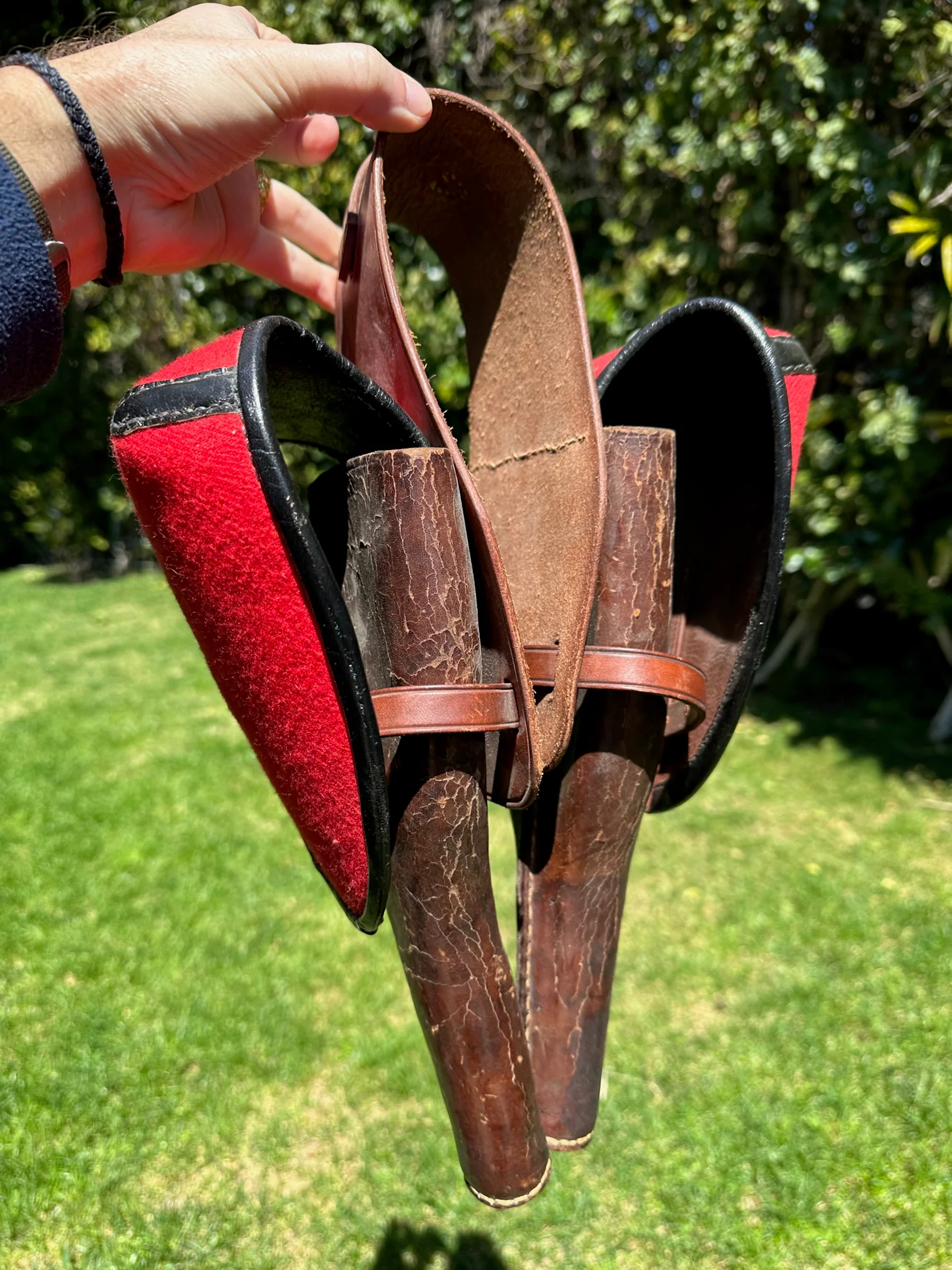 A Fine Restored Pair of Saddle Bucket Holsters for the Flintlock or Percussion Pistol. - Image 9