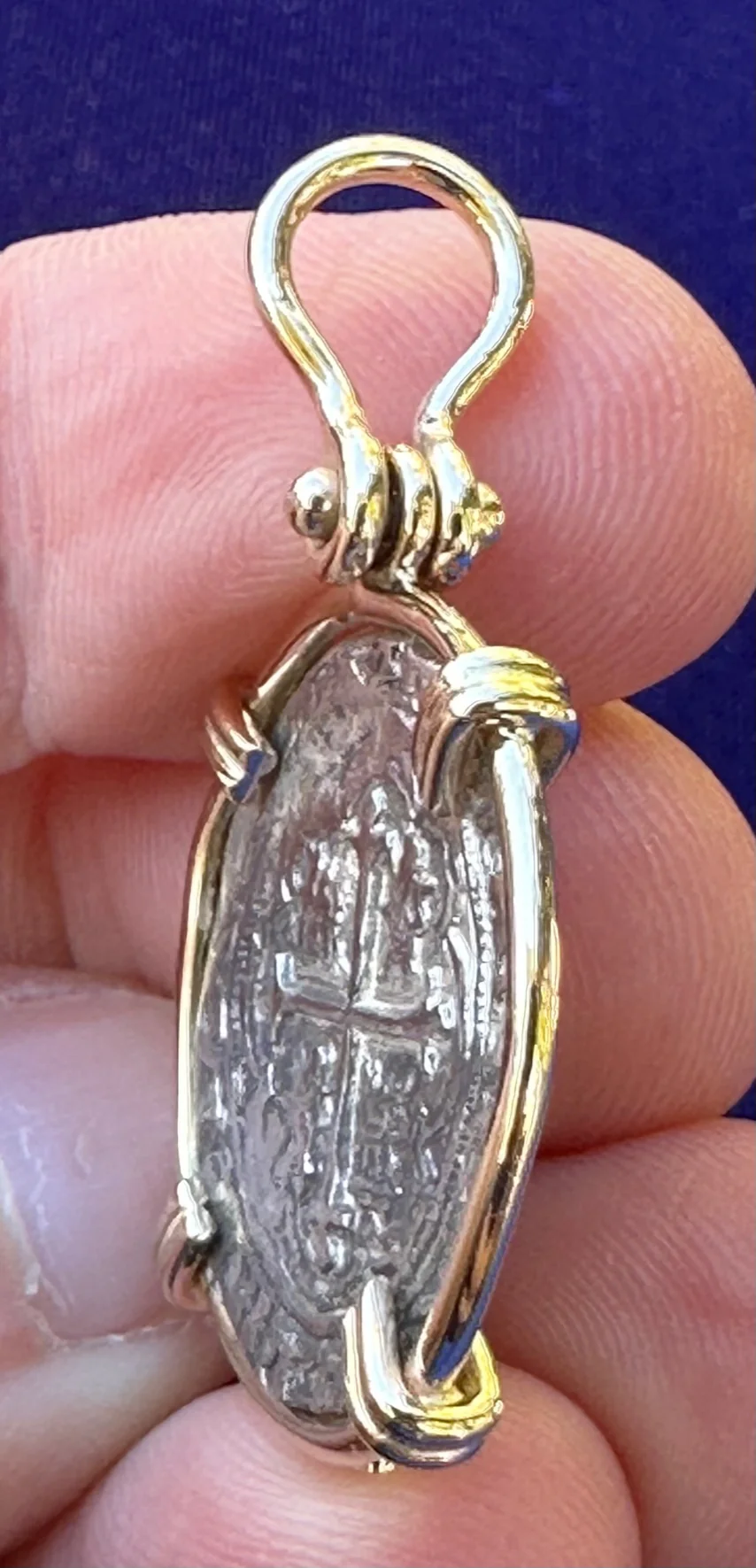 PIRATE TREASURE !!! Silver 1 Real COB set in an 14k. Gold Bezel - Image 7