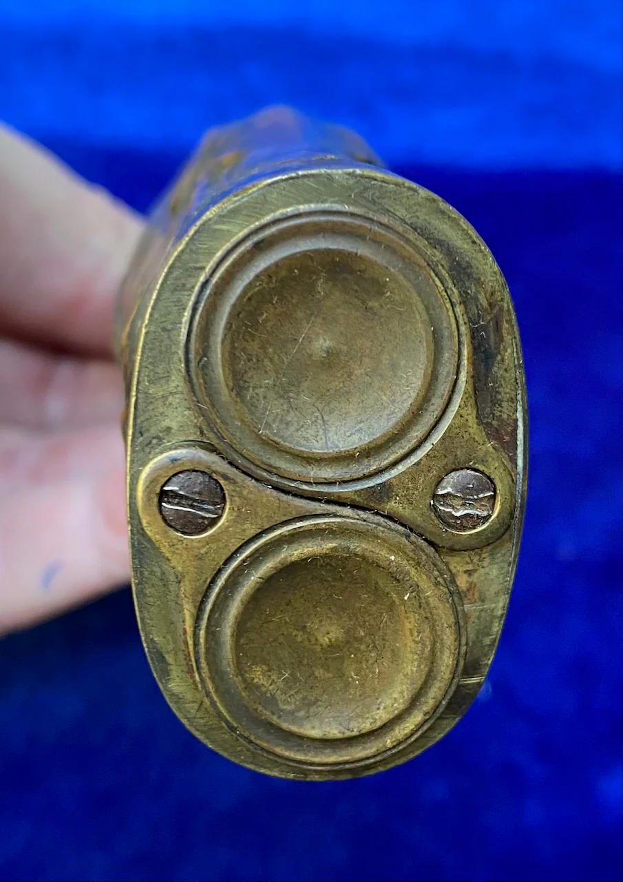A Scarce Pistol Size 3-Way Powder Flask - Image 5