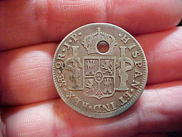 Spanish New World Silver 2 Reales Portrait Type, Dated 1819 - Image 3