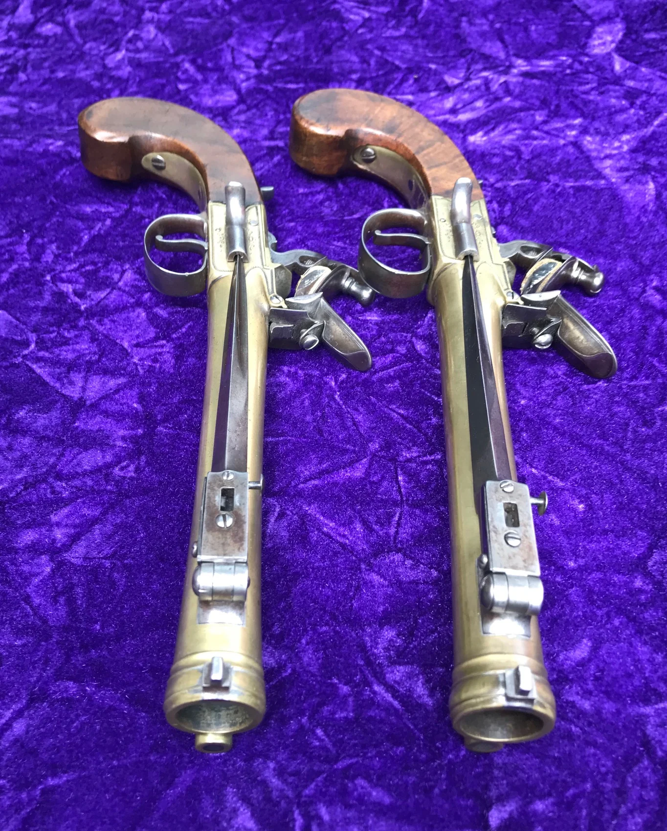A Fantastic Cased Pair of English Flintlock Box-lock Blunderbuss Pistols by Williams, London - Image 25