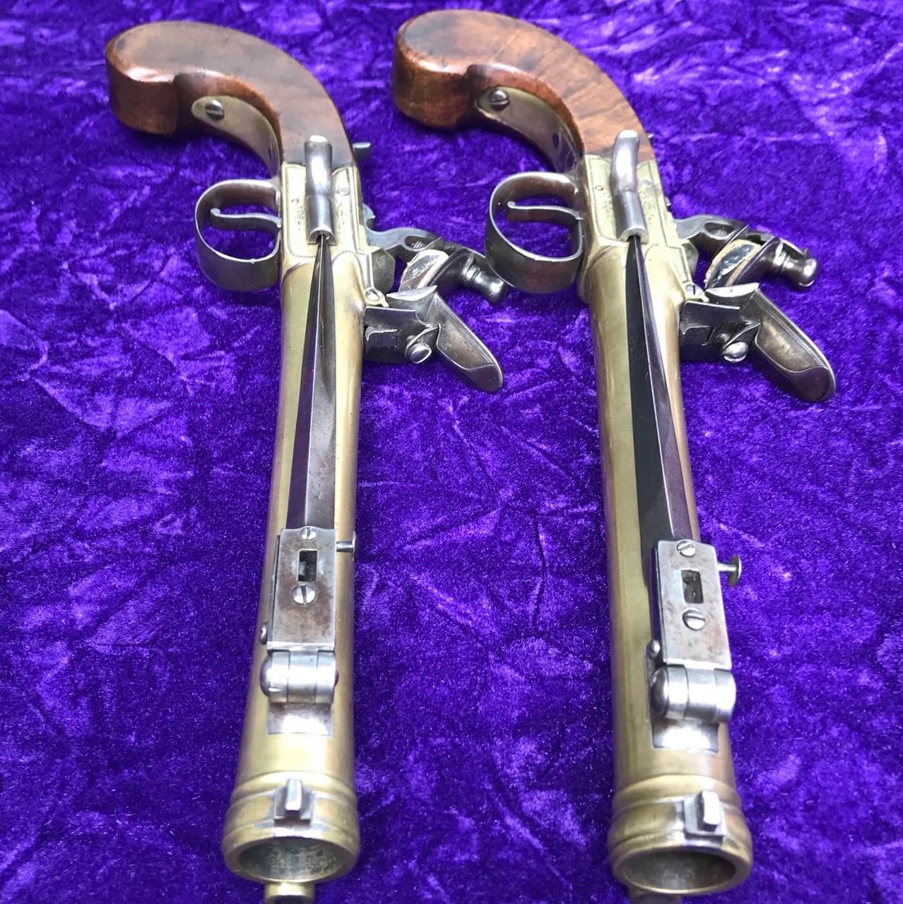 A Fantastic Cased Pair of English Flintlock Box-lock Blunderbuss Pistols by Williams, London - Image 26