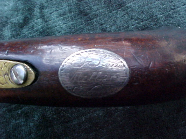English Box-lock Flint Pistol w/Silver Butt Cap by; WATERS, LONDON - Image 5
