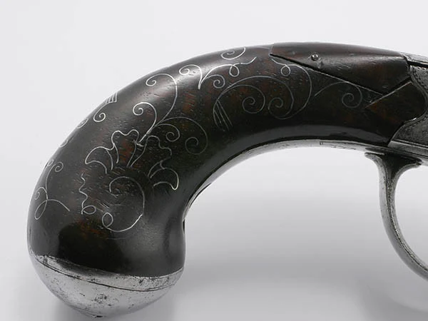 English Boxlock Flint Pistol w/Silver Inlay, BOND, LONDON, #332 Firearms - Image 3