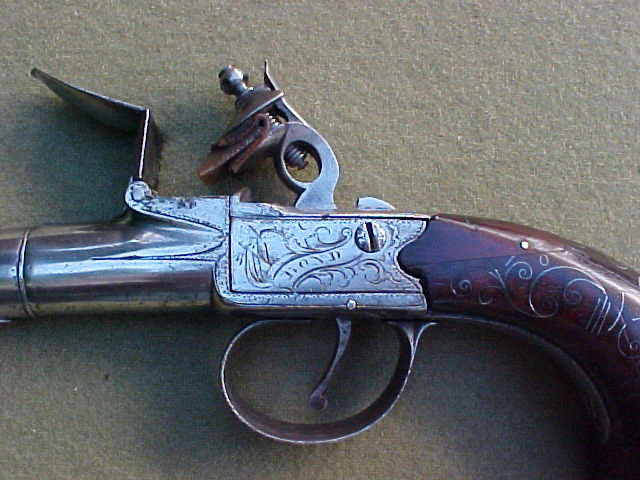 English Boxlock Flint Pistol w/Silver Inlay, BOND, LONDON, #332 Firearms - Image 7