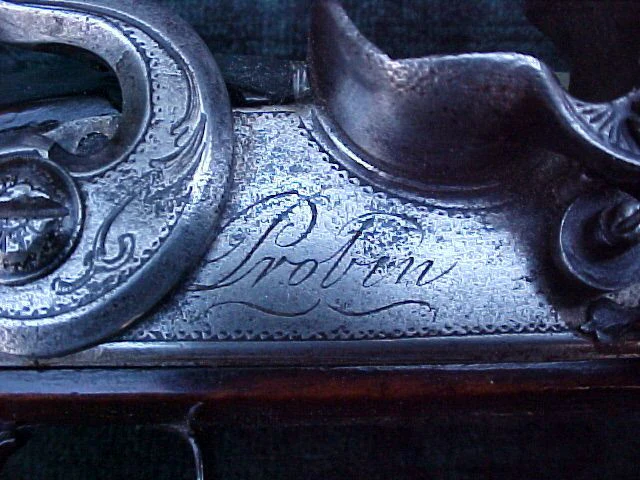English Cased (PAIR) of Georgian Silver Mounted Brass Barrel Flintlock Holster Pistols By, PROBIN, London, #1538 Firearms - Image 19