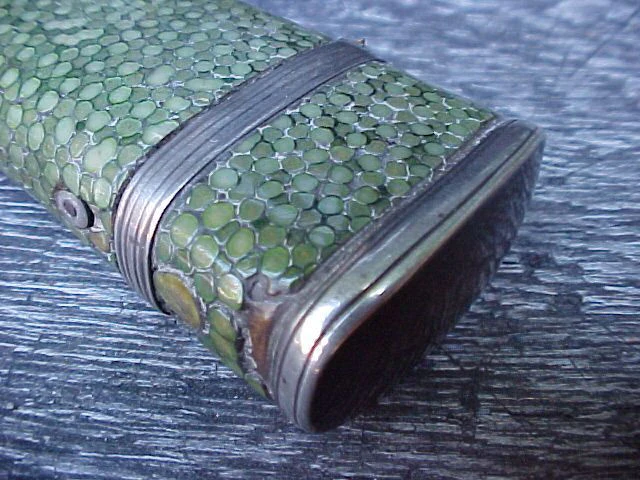 English Silver Mounted Shagreen Pocket Size Nautical Navigation Set, #984 Nautical Antiques - Image 10