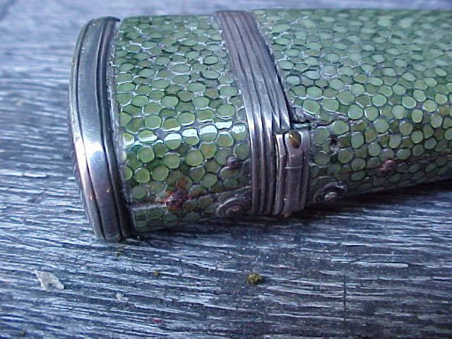 English Silver Mounted Shagreen Pocket Size Nautical Navigation Set, #984 Nautical Antiques - Image 11