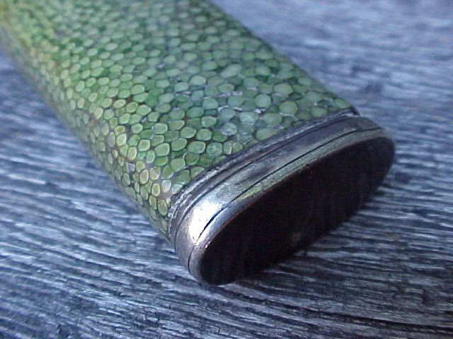 English Silver Mounted Shagreen Pocket Size Nautical Navigation Set, #984 Nautical Antiques - Image 12