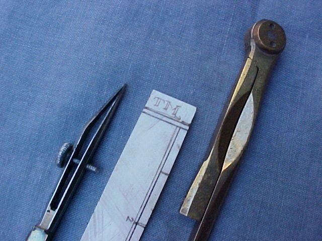English Silver Mounted Shagreen Pocket Size Nautical Navigation Set, #984 Nautical Antiques - Image 3