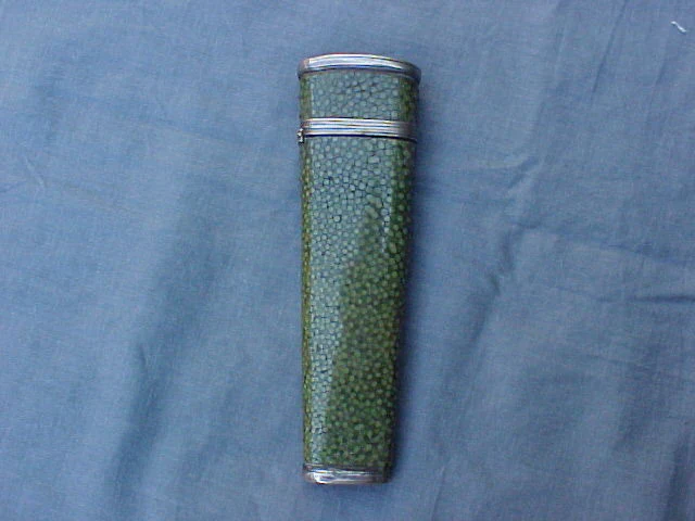 English Silver Mounted Shagreen Pocket Size Nautical Navigation Set, #984 Nautical Antiques - Image 6