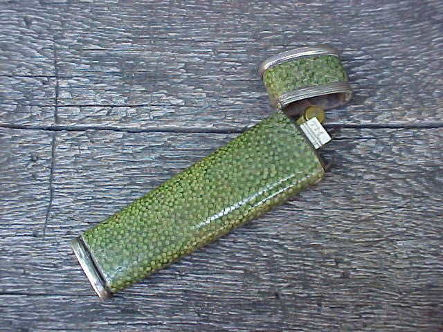 English Silver Mounted Shagreen Pocket Size Nautical Navigation Set, #984 Nautical Antiques - Image 7