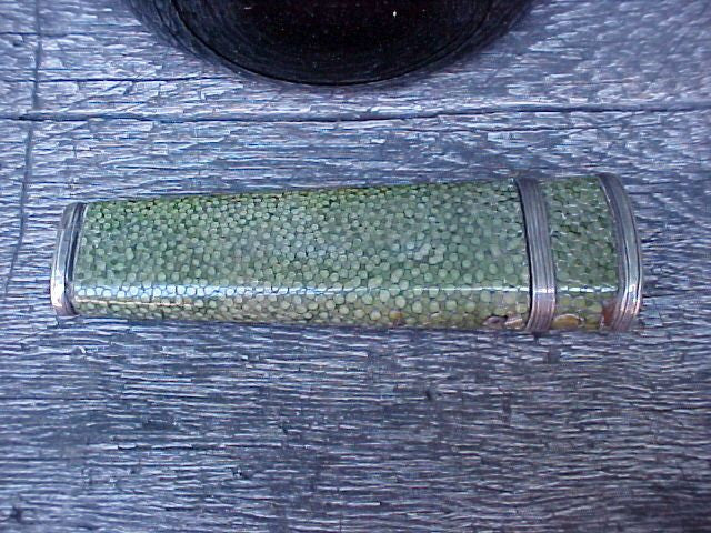 English Silver Mounted Shagreen Pocket Size Nautical Navigation Set, #984 Nautical Antiques - Image 9