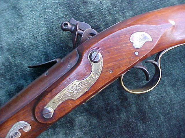 Fantastic American Kentucky Flintlock Pistol w/Engraved Silver Inlays, #1967 Firearms - Image 12