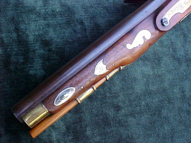 Fantastic American Kentucky Flintlock Pistol w/Engraved Silver Inlays, #1967 Firearms - Image 15