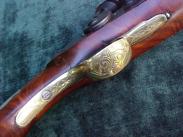 Fantastic American Kentucky Flintlock Pistol w/Engraved Silver Inlays, #1967 Firearms - Image 7
