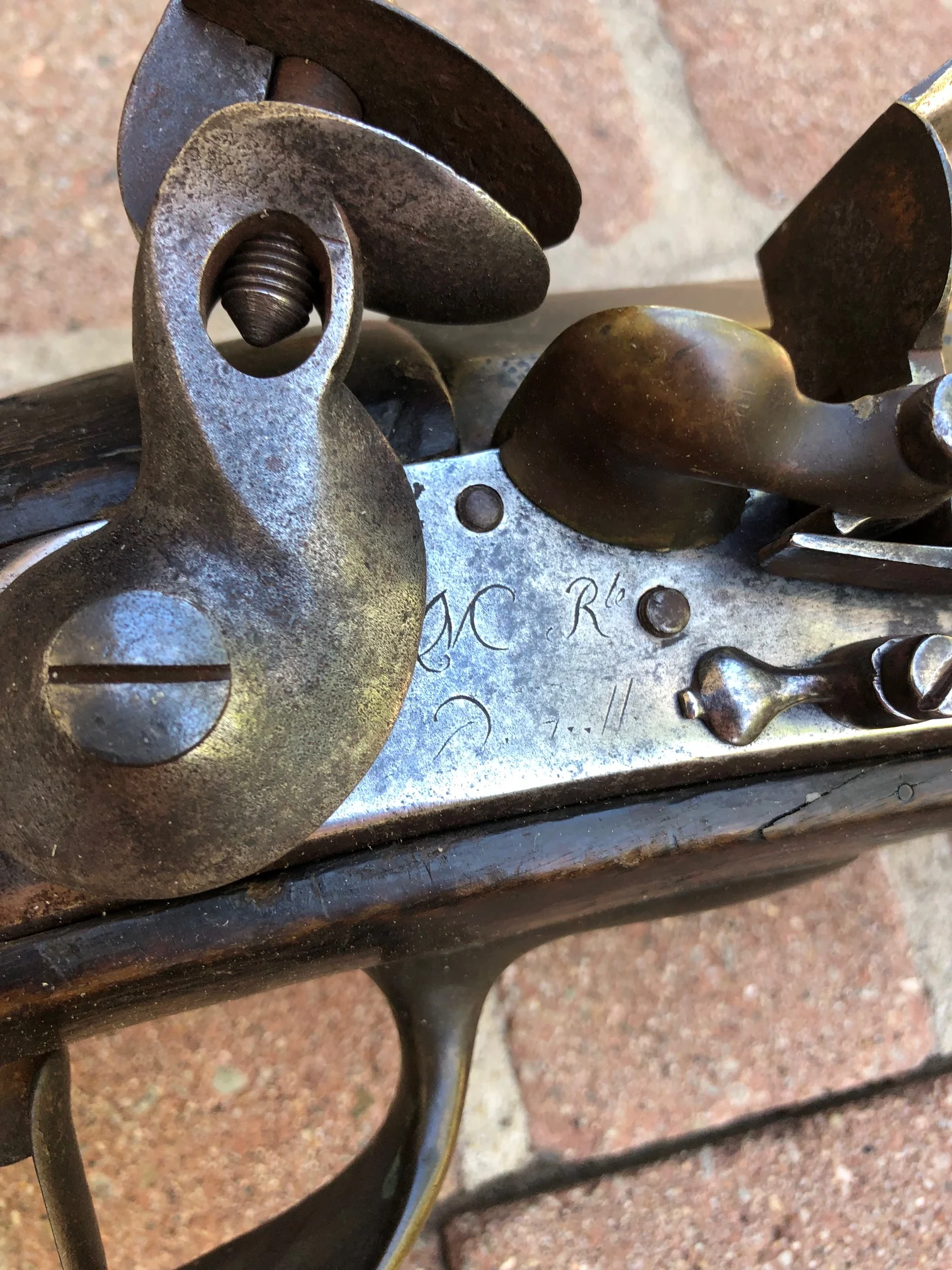 A Remarkably RARE (PAIR) of American Revolutionary War Period Massive French Naval Bronze/Brass Flintlock Swivel Cannons (ESPINGOLE) - Image 10