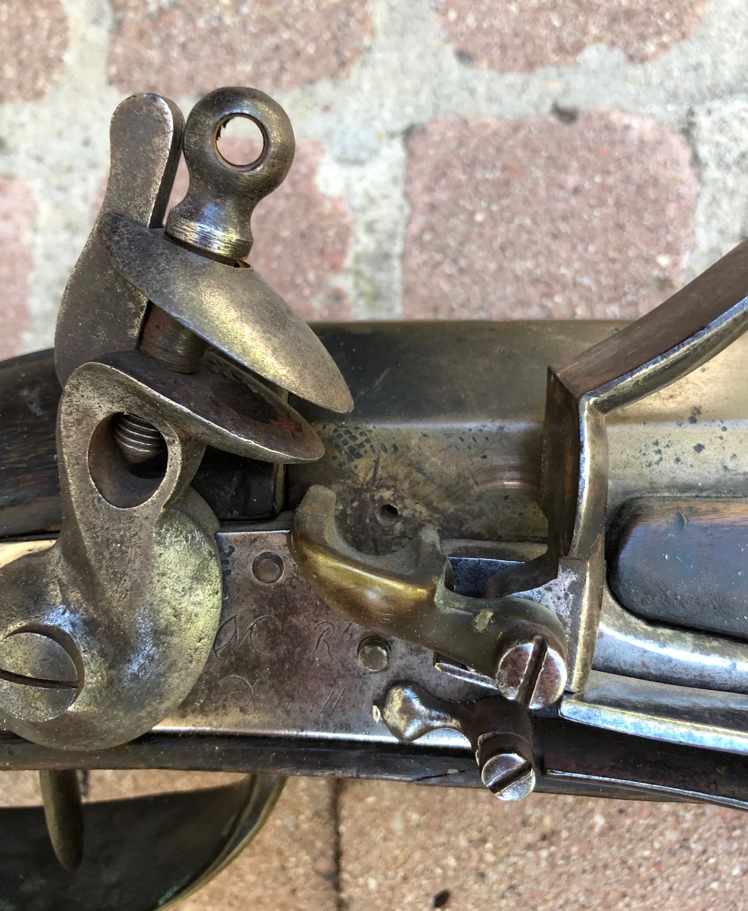 A Remarkably RARE (PAIR) of American Revolutionary War Period Massive French Naval Bronze/Brass Flintlock Swivel Cannons (ESPINGOLE) - Image 8