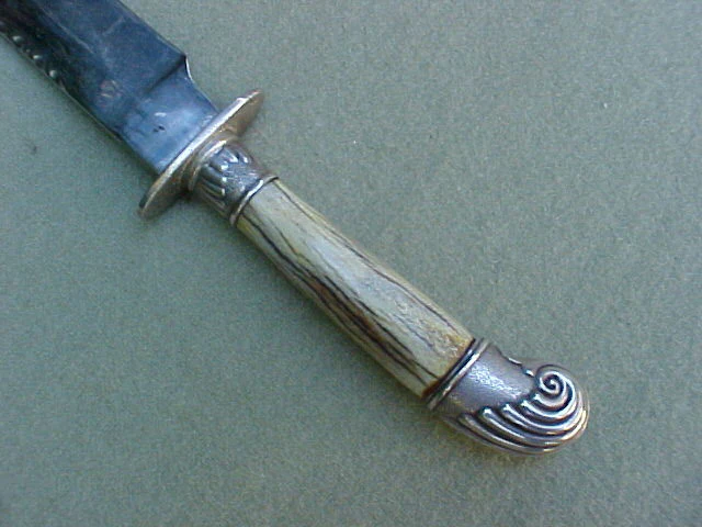 Nice English/American Silver Mounted Belt Knife, #797 Edged Weapons - Image 3