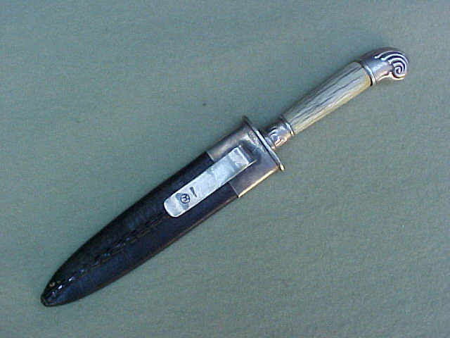 Nice English/American Silver Mounted Belt Knife, #797 Edged Weapons - Image 6