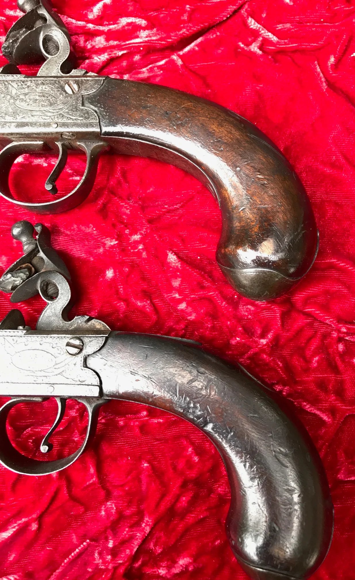 (PAIR) of English Box-Lock Flint Pistols by, RICHARDS, STRAND, LONDON, #3090 Firearms - Image 21