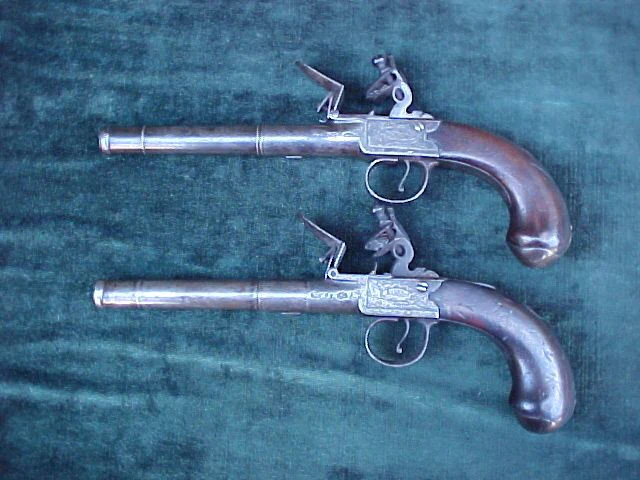(PAIR) of English Box-Lock Flint Pistols by, RICHARDS, STRAND, LONDON, #3090 Firearms - Image 6