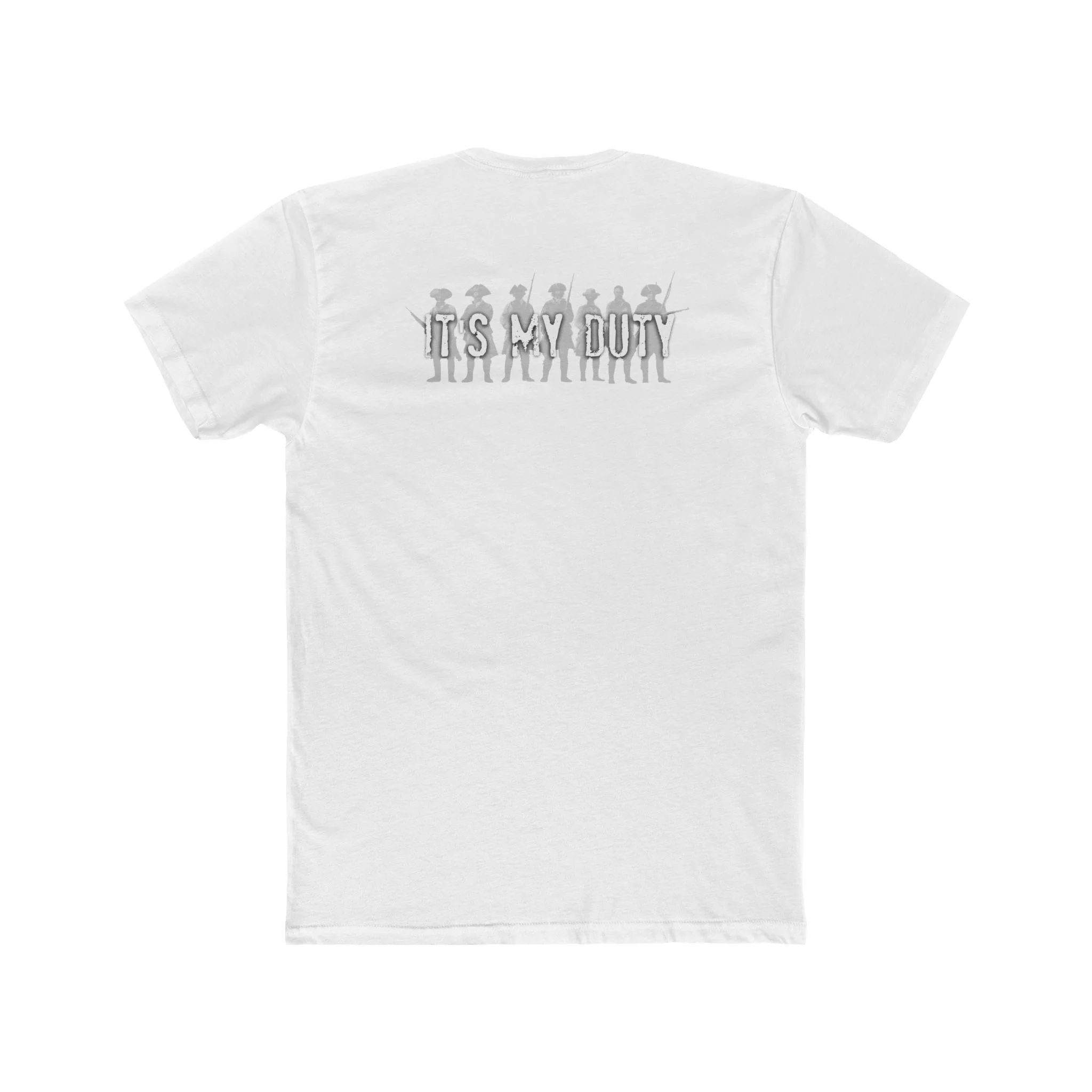 Patriotic 'It's My Duty' Cotton Tee — USA Flag & Eagle Graphic - Image 3