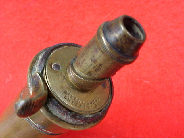 Pistol Size Bag Shape Powder Flask by, DIXON & SONS, SHEFFIELD, #1686 - Image 3