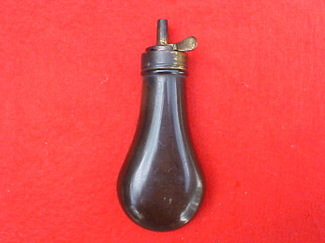 Pistol Size Hard Rubber Powder Flask, #1696 - Image 2
