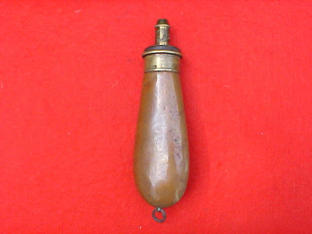 Pistol Size Plain Bag Shape Powder Flask by, JAMES DIXON & SONS, SHEFFIELD, #1689 - Image 2