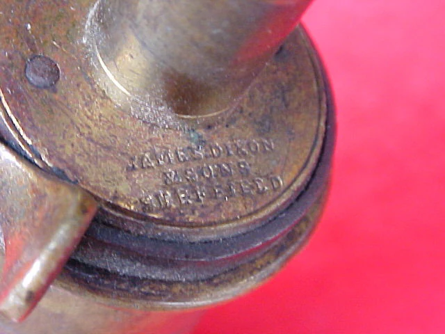 Pistol Size Plain Bag Shape Powder Flask by, JAMES DIXON & SONS, SHEFFIELD, #1689 - Image 3