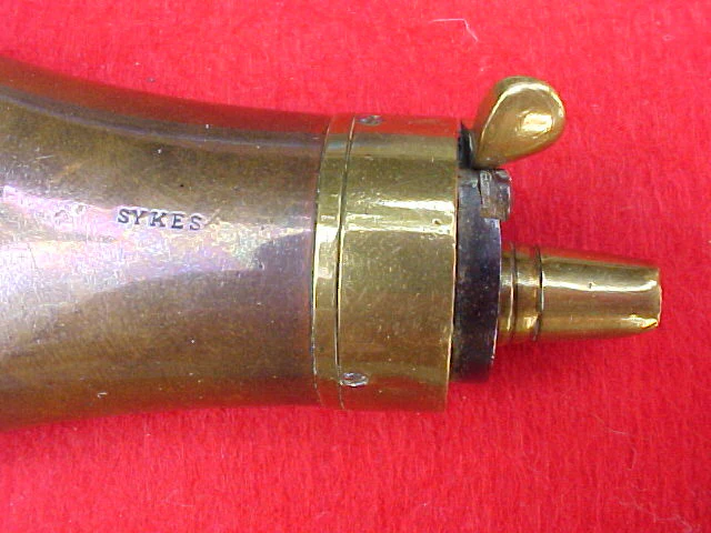 Pistol Size Powder Flask by, SYKES, #1645 - Image 2