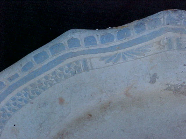 Porcelain Platter, Large Blue and White INTACT, #1892 Treasure Artifacts - Image 3